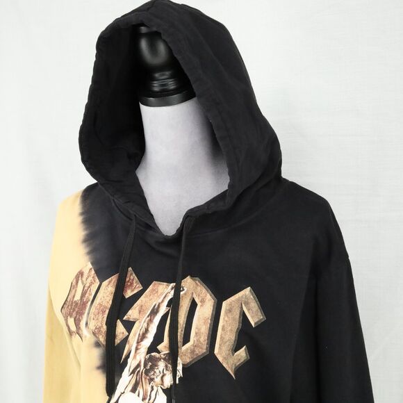 AC DC Sweatshirt Small Mens Hoodie Black Gold Stiff Upper Lip Unisex AC/DC - Picture 14 of 14